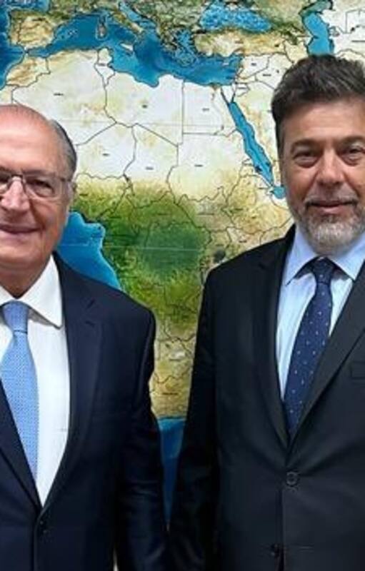 El vicepresidente de Brasil, Geraldo Alckmin, junto a Darío Werthein, presidente de Vrio Corp