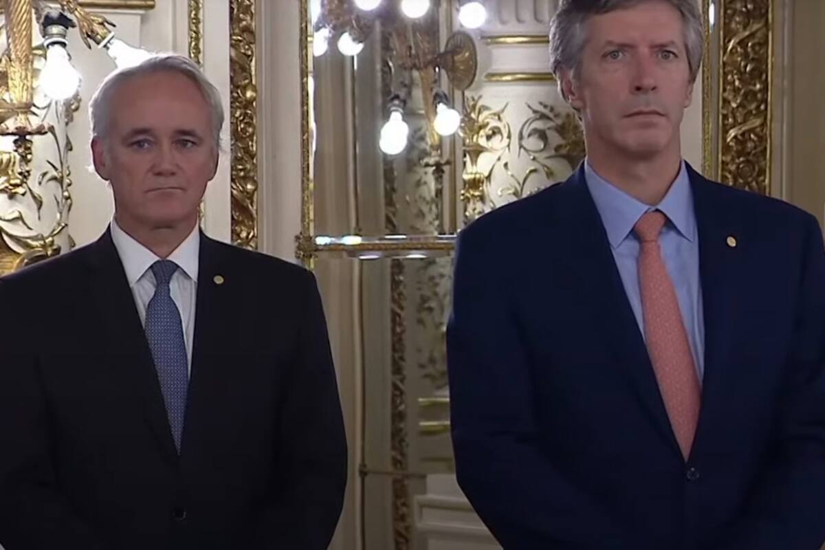 El vicepresidente del Banco Central, Vladimir Werning, junto al titular de la entidad Santiago Bausili