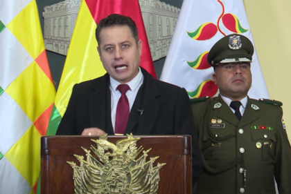 El vicepresidente del Estado, Edmand Lara, se pronuncia sobre el arresto de Fernando Cerimedo, asesor personal del presidente, Rodrigo Paz