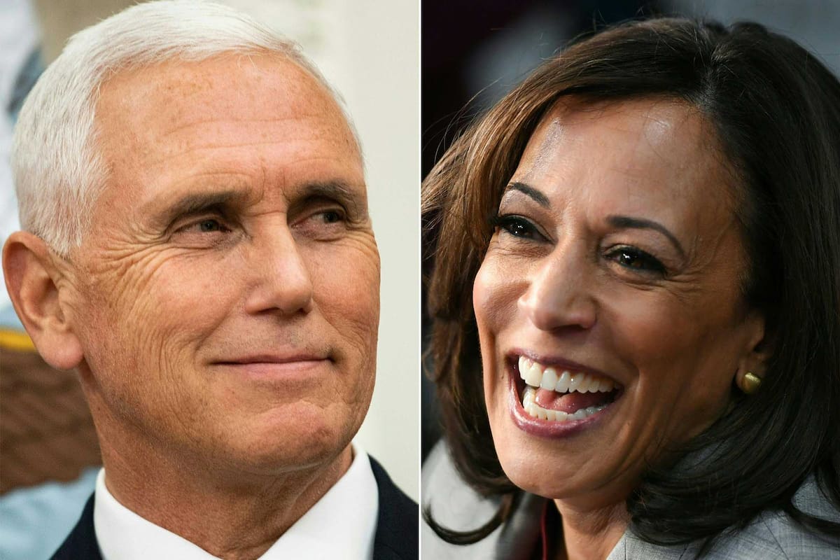 El vicepresidente republicano Mike Pence y la candidata demócrata a vicepresidente Kamala Harris debatirán hoy