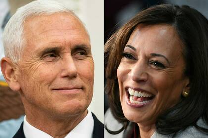 El vicepresidente republicano Mike Pence y la candidata demócrata a vicepresidente Kamala Harris debatirán hoy