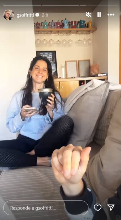El video de Instagram de Gastón Soffritti y Cande Molfese en donde confirmaron su separación (@gsoffritti)