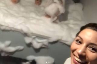 La mujer de Ansaldi subió un video desde el jacuzzi tras la polémica por la foto