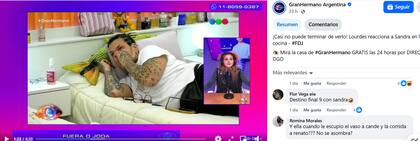 El video de Sandra se volvió viral en las redes sociales (Foto: Captura Facebook Gran Hermano Argentina)