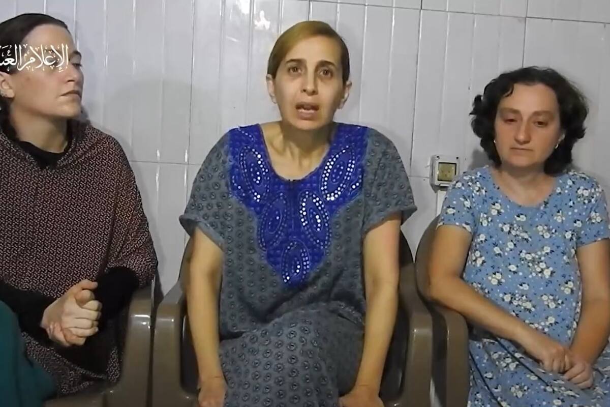 El video de tres supuestas rehenes capturadas por Hamas.