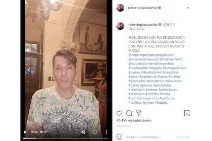 El video del diseñador de moda alcanzó casi las 50.000 reproducciones