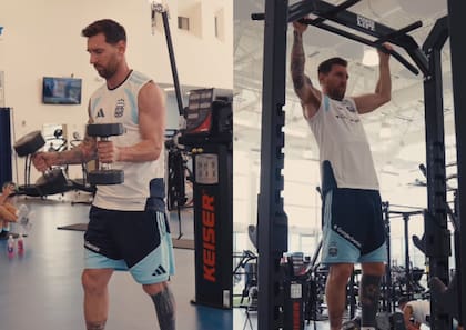 El video del entrenamiento que subió Messi a sus redes