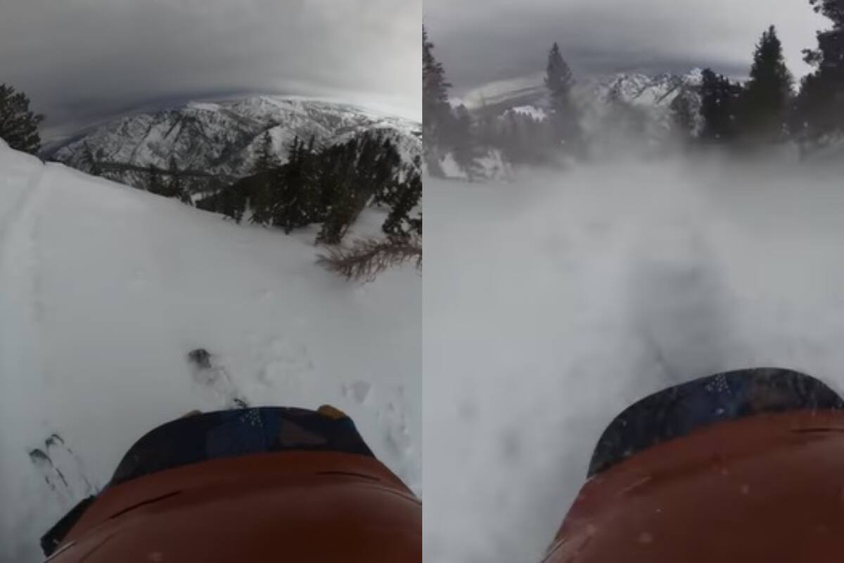 El video del joven que terminó arrastrado por una avalancha suma miles de reproducciones