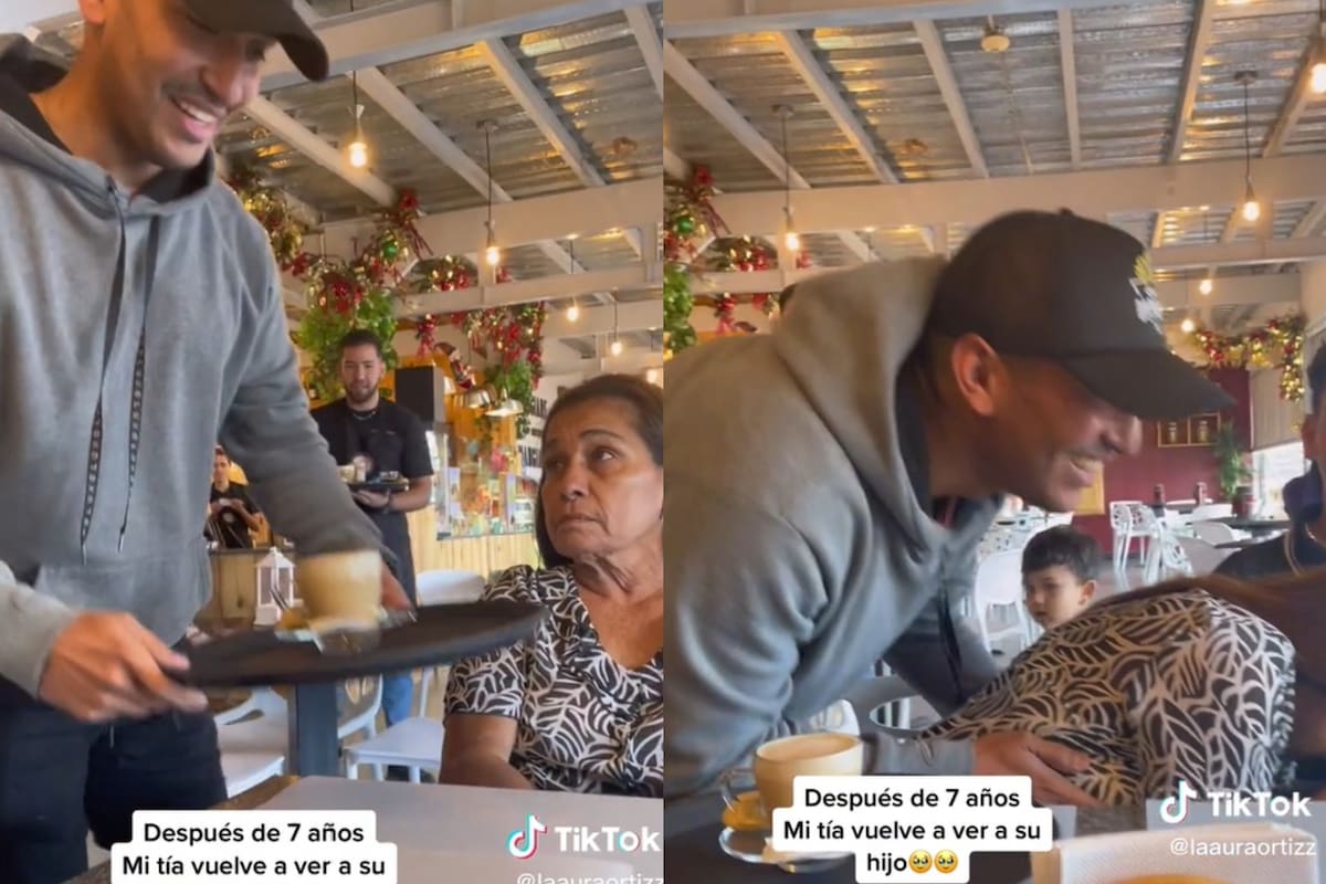 El video del reencuentro entre madre e hijo conmovió a la comunidad virtual