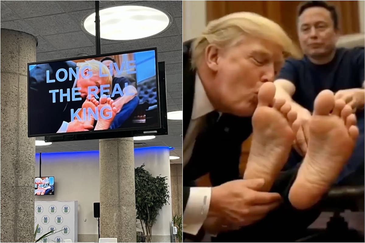 El video generado con IA que apareció en los televisores de una sede oficial del gobierno de Estados Unidos, con Trump y Elon Musk en una incómoda situación