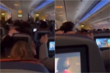 El video, que circula en redes sociales, muestra a los pasajeros de un vuelo aterrados por la turbulencia