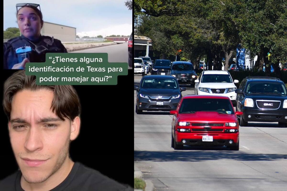El video que compartió el influencer muestra a una oficial haciéndole un insólito pedido a un motociclista