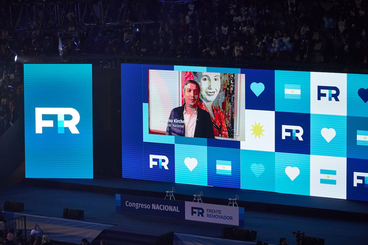 El video que envió Máximo Kirchner al congreso del Frente Renovador