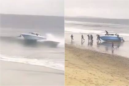 El video que muestra a un grupo de migrantes bajar de un bote fue capturado por un residente de Carlsbad, en San Diego, California