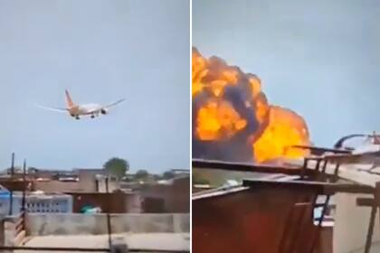 El video que muestra el momento en que se estrella el avión de Air India