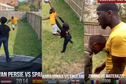 El video viral con todos los goles y las situaciones de los mundiales de fútbol interpretadas por un actor británico