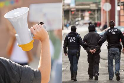 El video viral de una mujer que defiende migrantes en una redada del ICE