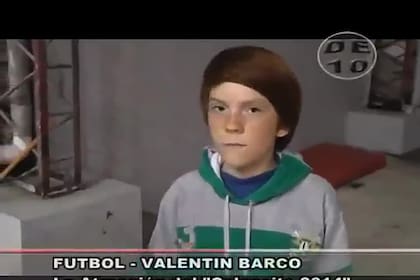 El video viral de Valentín Barco con 10 años: "Me llevaron a probar"