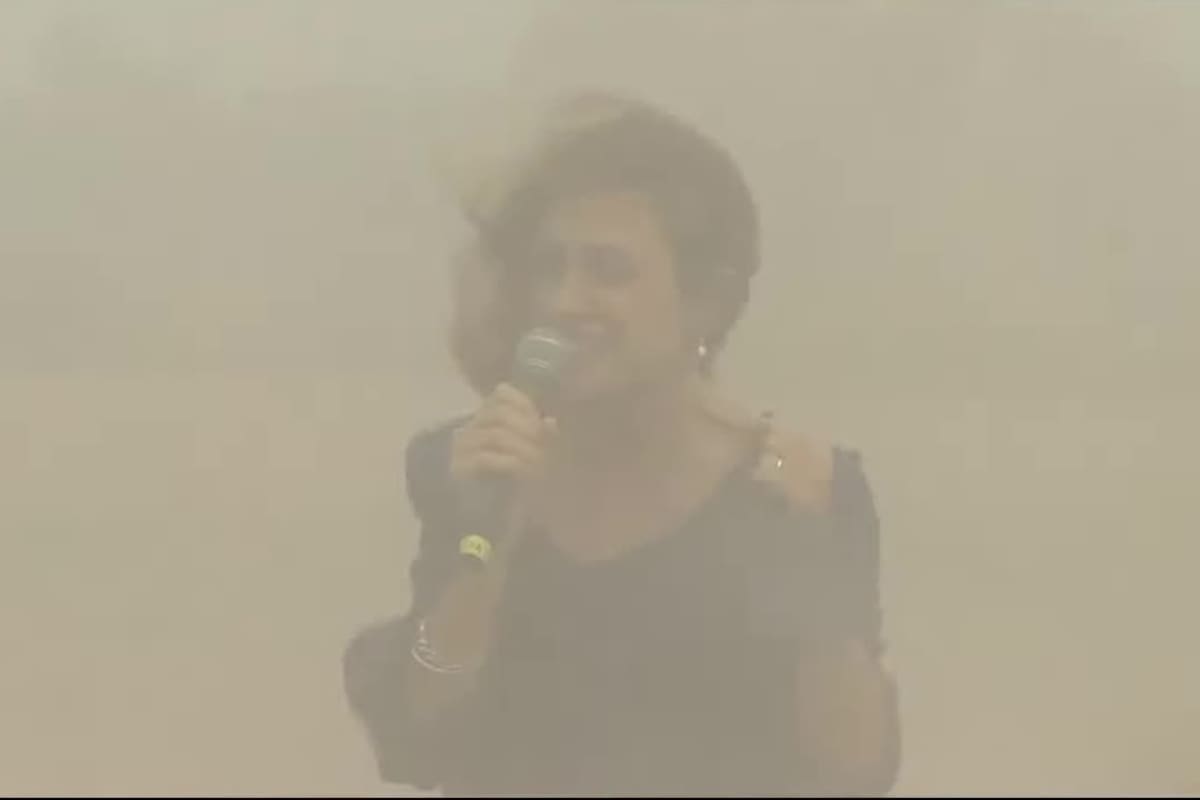 El viento dificultó el acto del Frente de Todos en Ezeiza