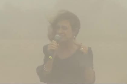 El viento dificultó el acto del Frente de Todos en Ezeiza