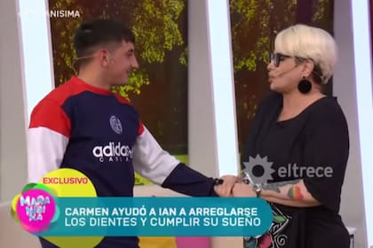 El viernes Ian, el ganador del auto, visitó a Carmen Barbieri en Mañanísima (Foto: Captura de TV / eltrece)