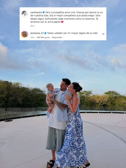 El viernes José Sosa cumplió 41 años y la modelo le dedicó un romántico mensaje (Foto: Instagram @camihoms)