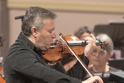 El violinista Maxim Vengerov, en el escenario del Colón