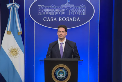 El vocero presidencial, Adrián Ravier