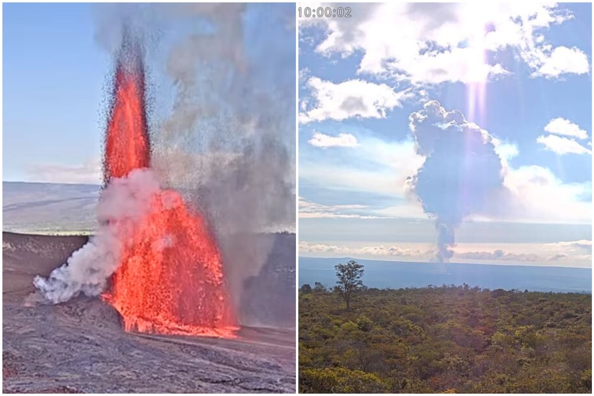El volcán Kilauea, en Hawái, desencadenó un Código de Color de Aviación Naranja tras un nuevo episodio eruptivo en el cráter Halemaʻumaʻu