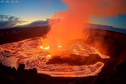 El volcán Kilauea, en Hawai, es uno de los más activos del mundo. (U.S. Geological Survey via AP)