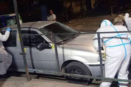 El Volkswagen Gol usado por los asesinos del empresario Gabriel Esteban Izzo