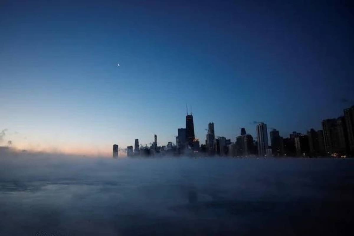 El vórtice polar en Chicago, en una imagen de 2019