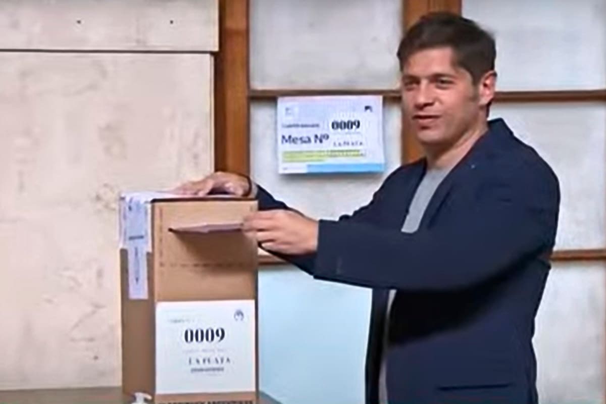 El voto del gobernador Axel Kicillof en las elecciones 2021; el gobernador no es uno de los que impulsa la suspensión de las PASO