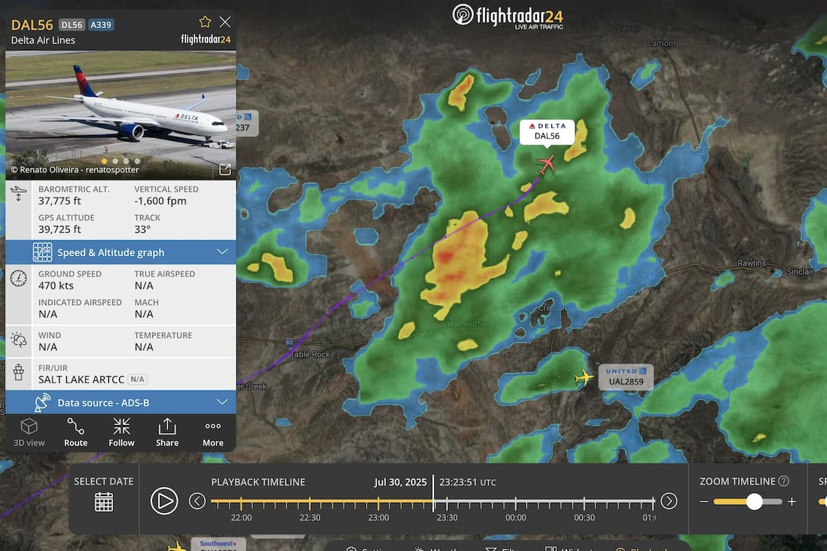 El vuelo de Delta en medio de la tormenta