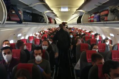 El vuelo de Iberia iba lleno