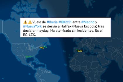 El vuelo de Iberia se desvió a Halifax