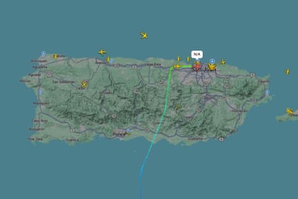 El vuelo estaba por aterrizar en Venezuela cuando se desvió hacia el norte