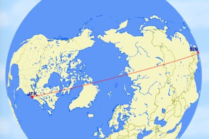 El vuelo más largo del mundo une Nueva York (JFK) con Singapur (SIN) sin escalas