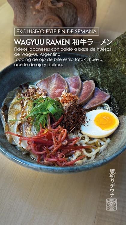 El wagyuu ramen de Harakiri de Una. (Augusto Giani de Harakiri de Una)