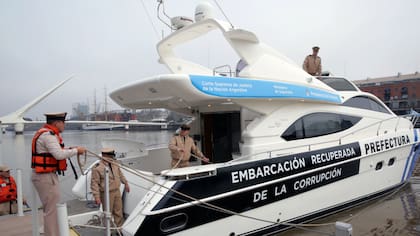 El yate que se le adjudica fue entregado a la Justicia para patrullaje