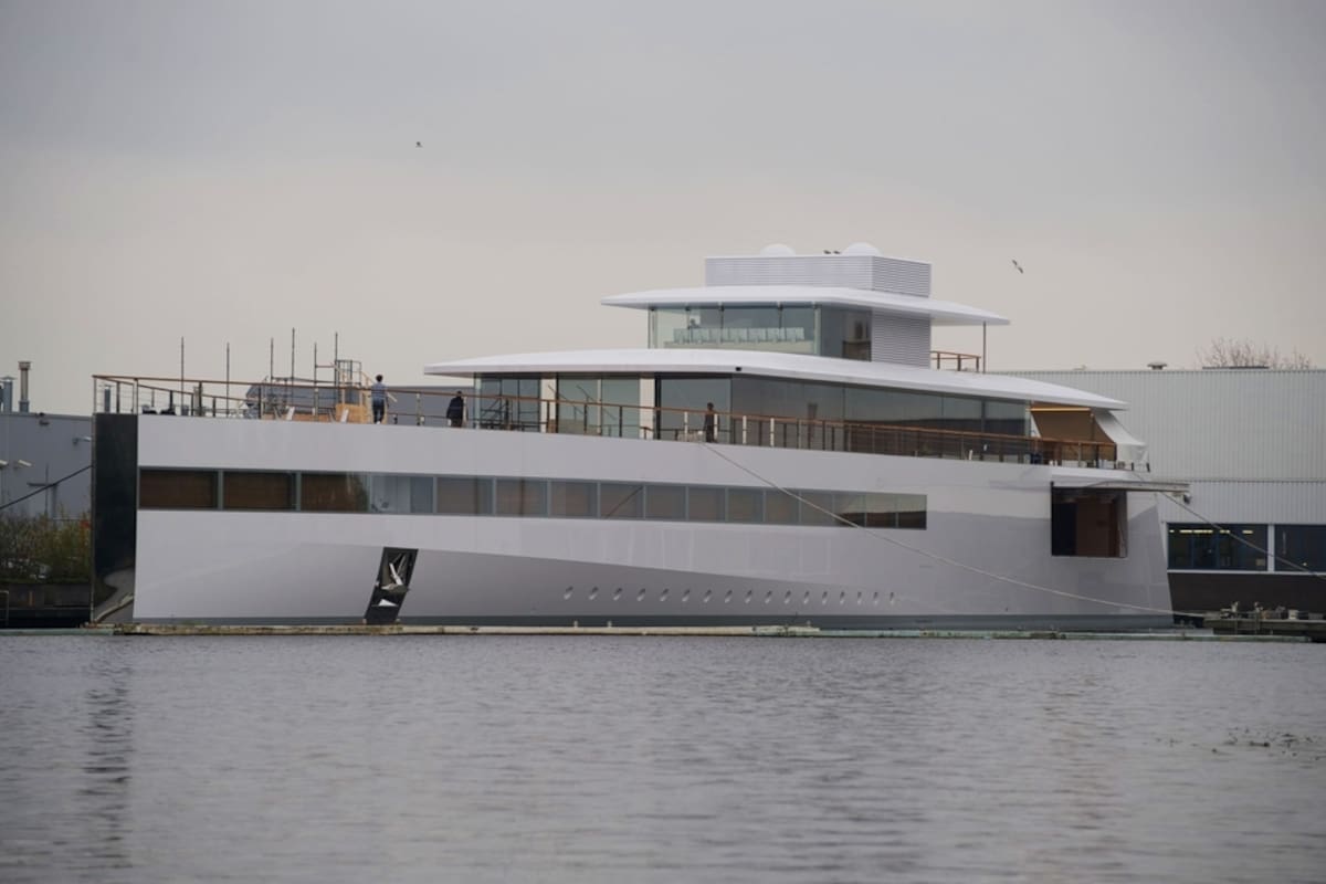 El yate Venus, en el astillero holandés Royal de Vries, fue diseñado por Philippe Starck a pedido de Steve Jobs