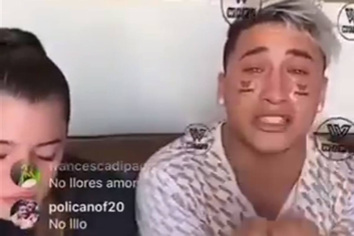 El youtuber discutió con su novia durante un "vivo" de Instagram