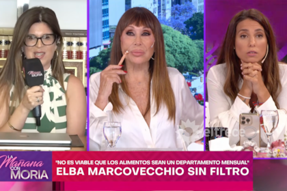 Elba Marcovecchio y Cinthia Fernández se cruzaron en el programa de Moria Casán