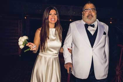 Elba Marcovecchio y Jorge Lanata, en su casamiento