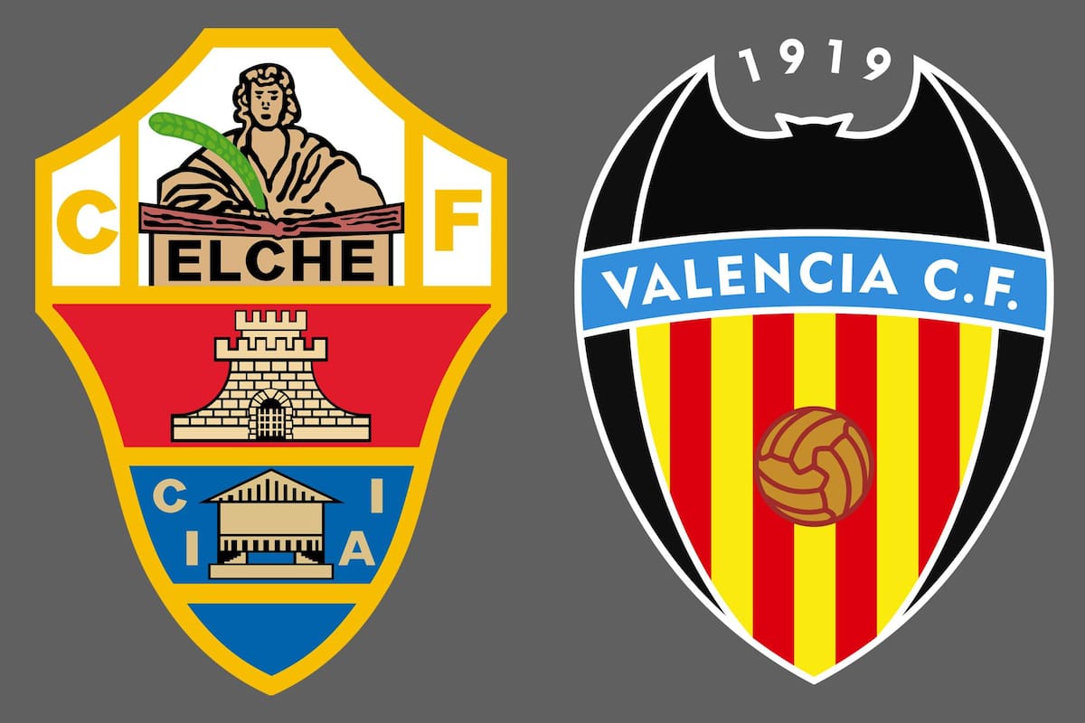Elche y Valencia disputaron uno de los encuentros de la jornada del fútbol español
