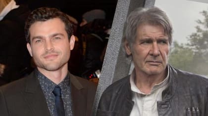 Elden Ehrenreich y Harrison Ford