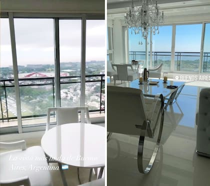 Elegancia moderna, todo blanco y vista espectacular: así es el departamento de Nara en Buenos Aires