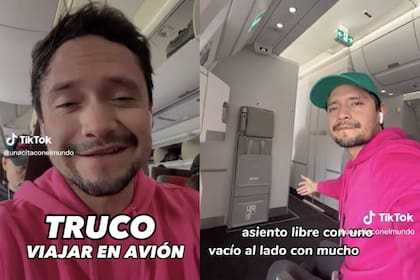 Elegir el asiento sin pagar de más; el truco que reveló en sus redes un joven creador de contenido