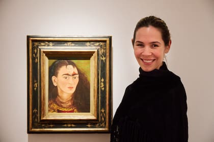 Elina Costantini con "Diego y yo" (1949), obra que marcó un récord para el arte latinoamericano en2021