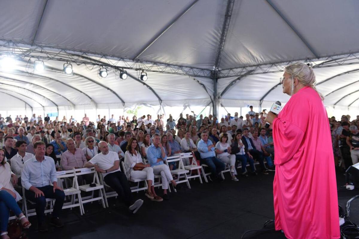 Elisa Carrió, al cerrar el congreso de la Coalición Cívica donde agitó la interna de Juntos por el Cambio.